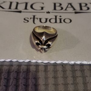 King baby Studio fluer de lis ring size 7 sterling silver